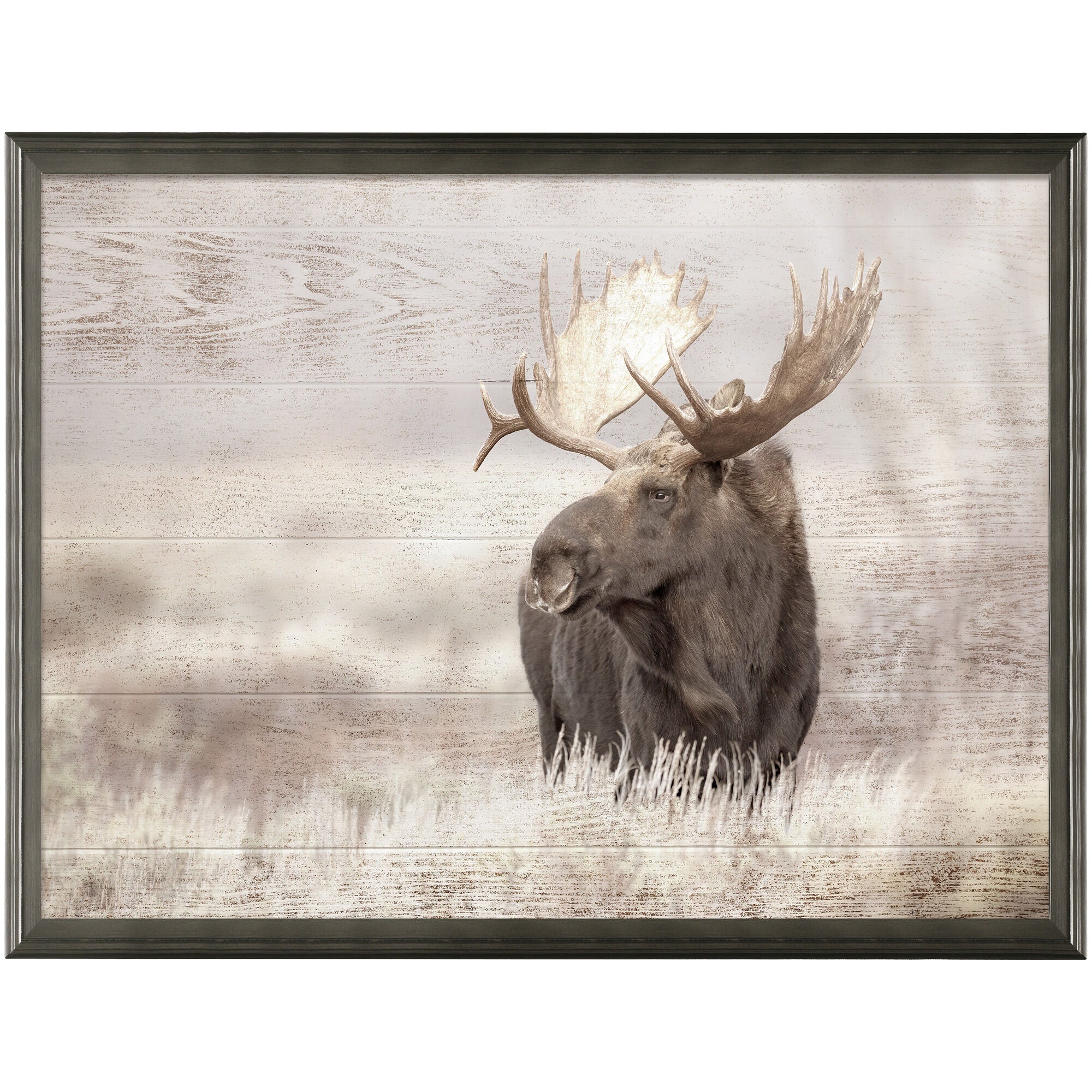 Stylish Moose Wall Art Decor - Handcrafted Wooden Animal Art for Cabin, Lodge & Rustic Home Decor - Perfect for Living Room, Bedroom & Office