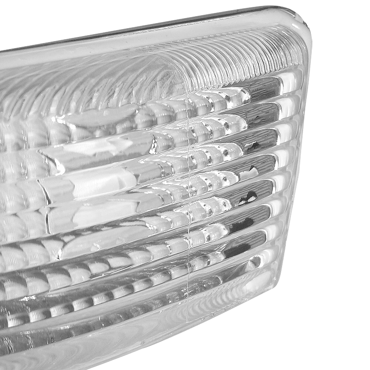 Spec-D Tuning Chrome Housing Clear Lens Headlights + Bumper Lights + Corner Lamps for 1993-1996 Jeep Grand Cherokee - Left & Right Pair Headlamp Assembly - Upgrade Lighting for Off-Road Adventures & Night Driving