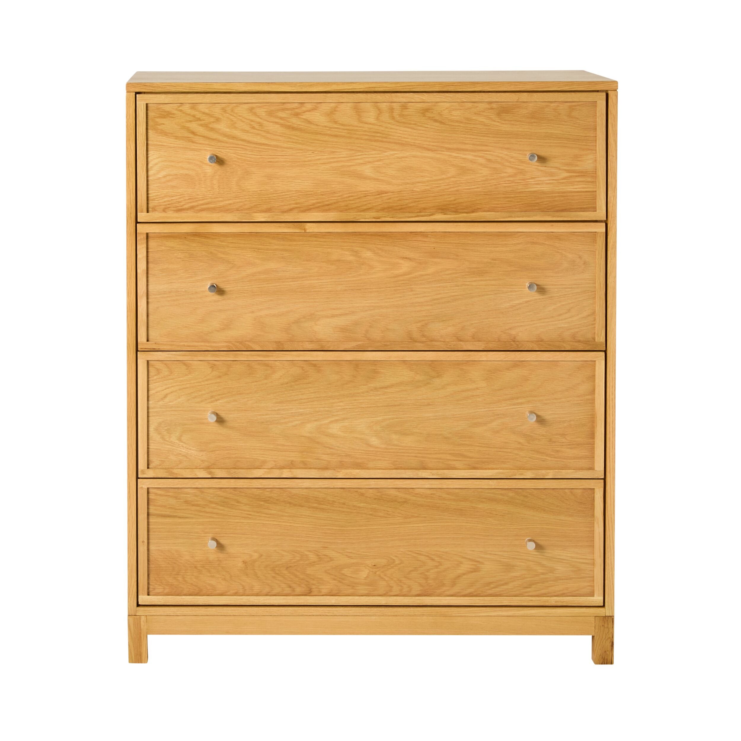 Avalon 4-Drawer Chest Light Oak - Stylish Wooden Dresser for Bedroom Storage & Organization
