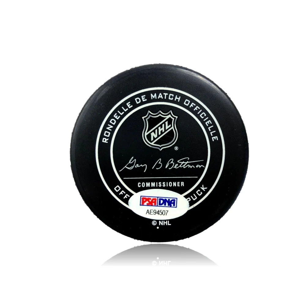 Authentic Deryk Engelland Signed Vegas Golden Knights On-Ice Puck with PSA/DNA COA - VGK Hockey Memorabilia for Collectors & Fans | Perfect for Display, Gifts, and Sports Memorabilia Collections