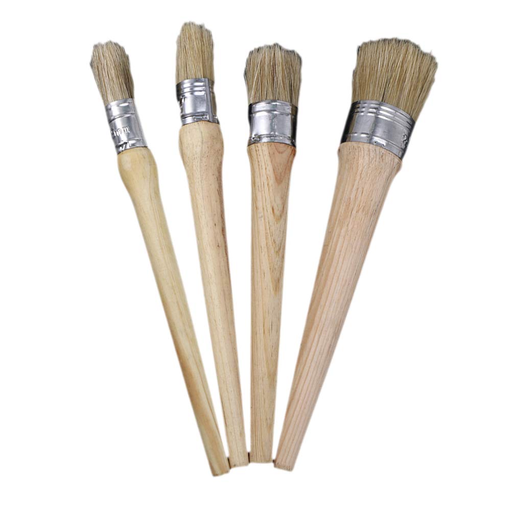 EXCEART Professional Circle Stencil Chalk Set with Natural Bristle Wax Brush - Wooden Handle Paint Brush for Furniture Waxing, Home Decor & DIY Projects - Perfect for Chalk Painting, Wall Stenciling and Crafting