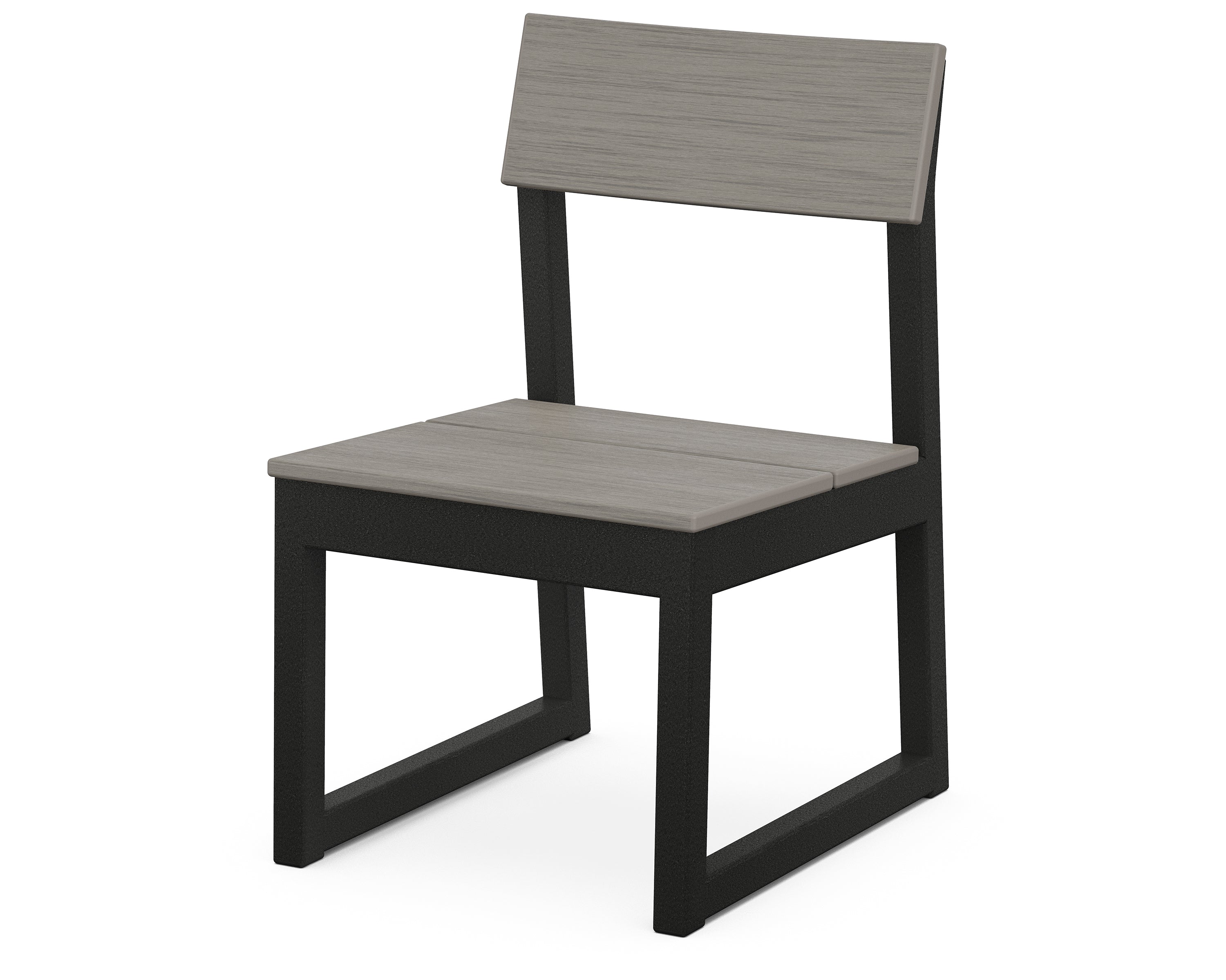 POLYWOOD EDGE Dining Side Chair - Weather-Resistant Outdoor Patio Furniture for Garden, Poolside, and Backyard Dining - Heavy-Duty All-Weather Plastic Adirondack Chair
