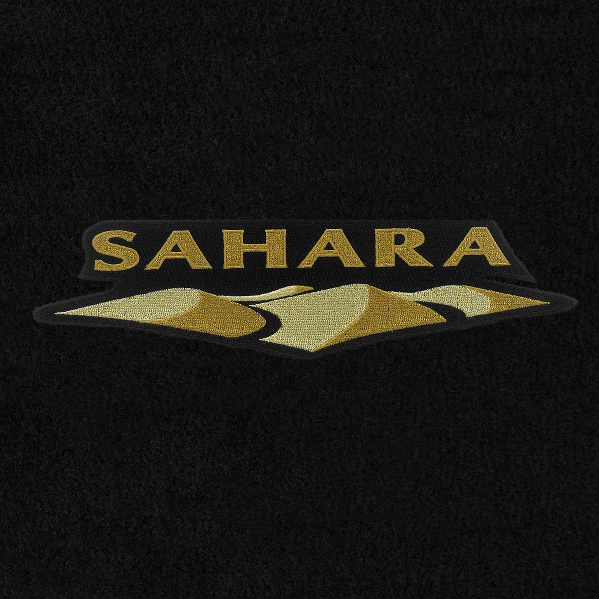 Premium Custom-Fit Carpeted Floor Mats for Jeep Wrangler JK Unlimited (2007-2013) - Black 2-Piece Set with Sahara Logo | Luxury Car Floor Liners for Enhanced Comfort & Protection | Perfect for Off-Road Adventures & Daily Commutes
