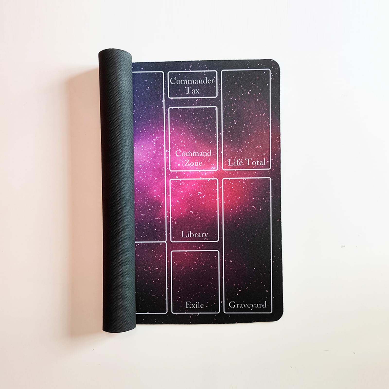SIXTORE Starry Sky 14x24in MTG Playmat with Stitched Edges - Magic The Gathering Game Mat with Zone Layout for EDH, Commander & Trading Card Games - Perfect for Tabletop Gaming & Card Tournaments