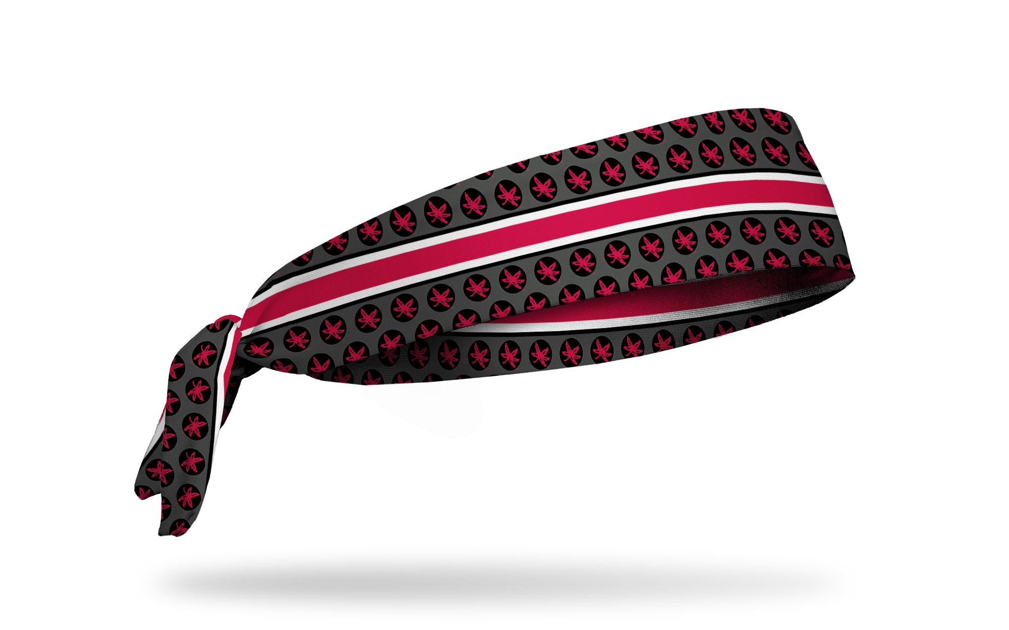 Ohio State Buckeye Black Flex Tie Headband - Adjustable Sports Headband for Running, Workouts, and Fan Gear - Perfect for Football, Basketball, and Gym Activities