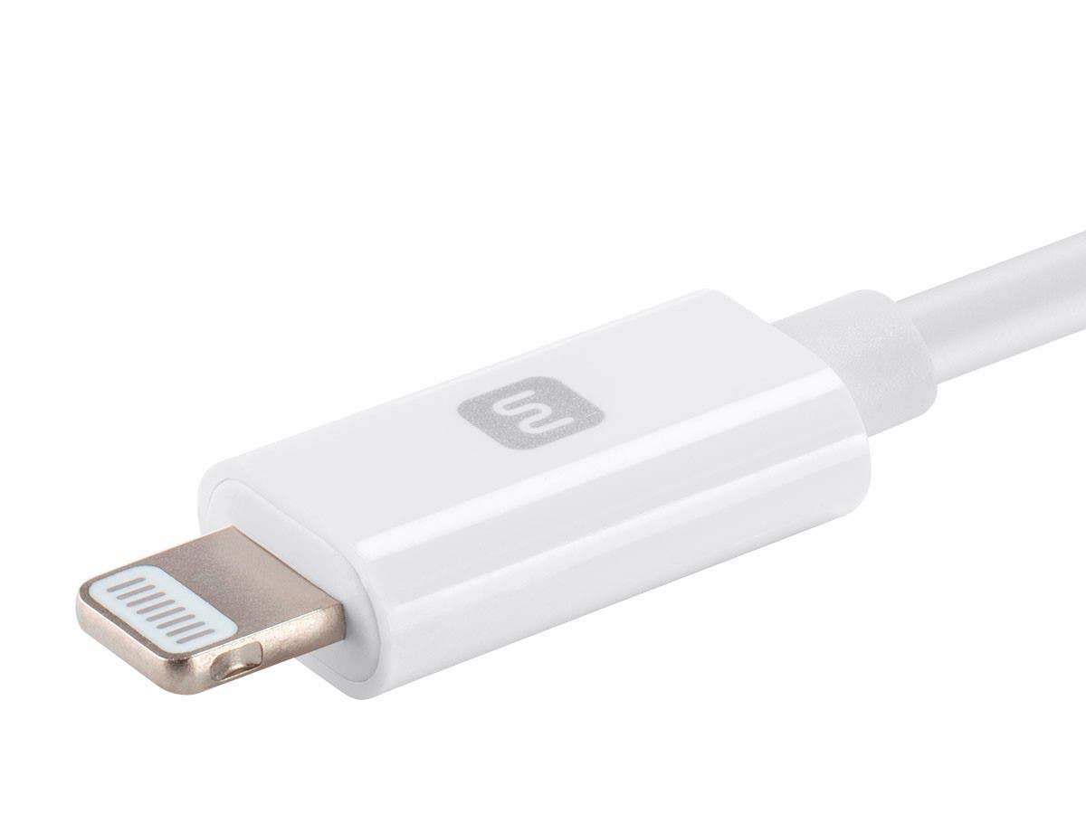 Monoprice Apple MFi Certified Lightning to USB-C Charging & Sync Cable - 3ft Fast Charging Cord for iPhone, iPad, iPod with Lightning Port (White) - Perfect for Home, Office & Travel Charging