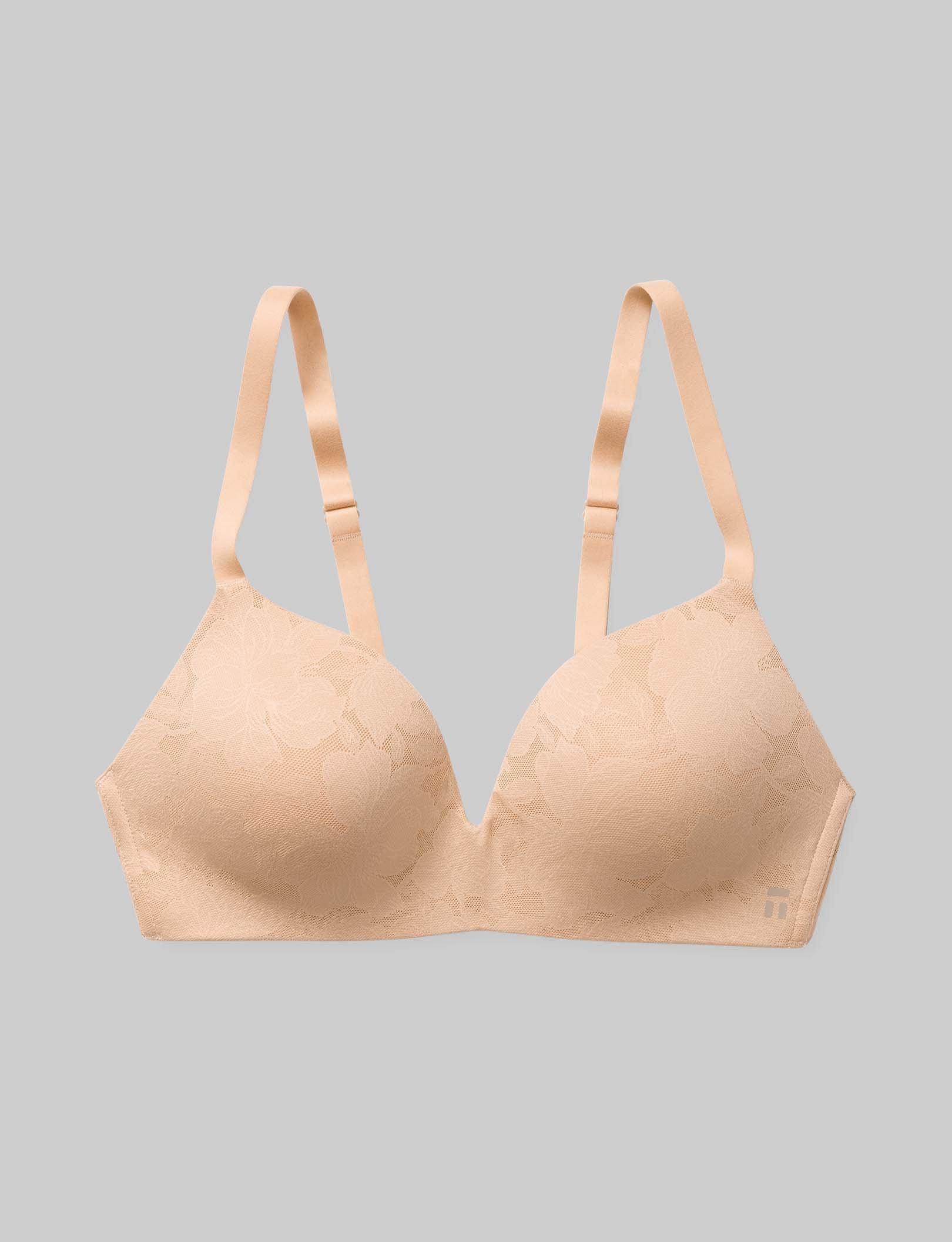 Second Skin Comfort Lace Lightly Lined Wireless Bra - Seamless Support for Everyday Wear, Yoga & Lounge