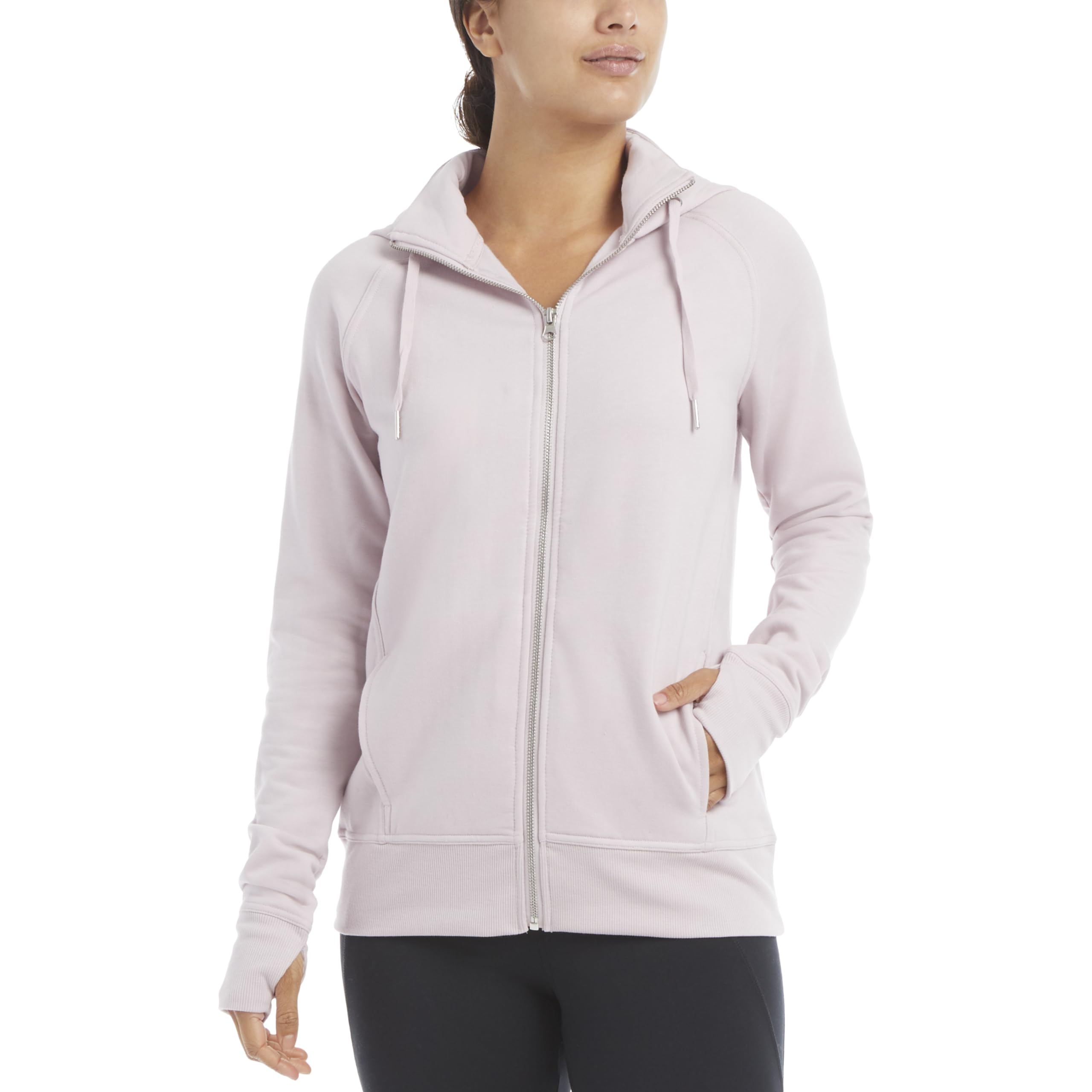 Jockey Women's Cozy Fleece Hooded Jacket - Lightweight Warm Activewear for Running, Hiking & Outdoor Activities