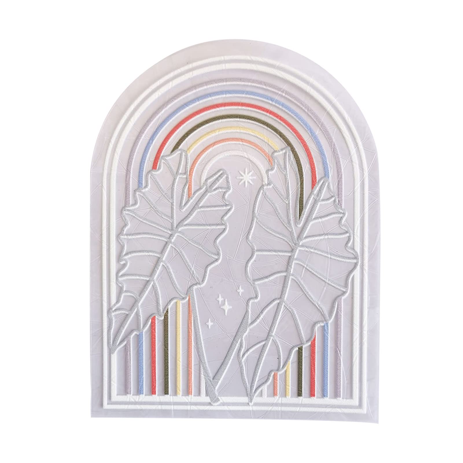 TOLUON 2022 Rainbow Window Stickers - Sun Catchers & Mirror Decals for Home, Office, Car | Pastel Danish Preppy Decor, Boho Mushroom Design - Perfect for Nursery, Bedroom & Workspace Decorations