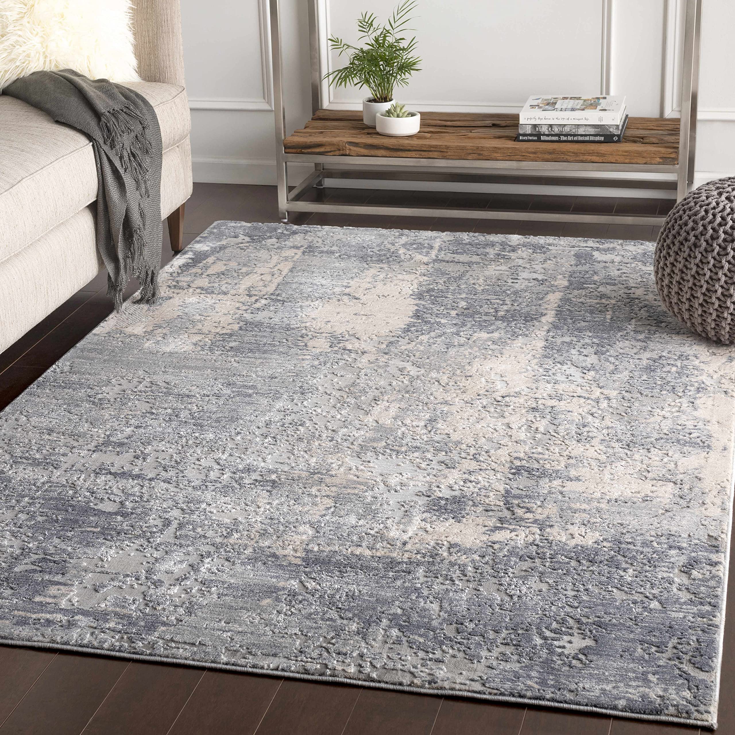 Hauteloom Shartlesville Modern Gray Area Rug 6'7