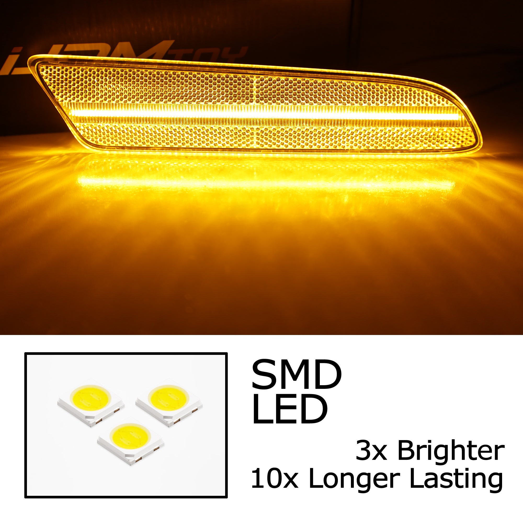 Clear Lens Amber Full LED Front Side Marker Lights for Lexus 2002-2006 ES300 & ES330 - Enhanced Visibility & Style for Night Driving & Custom Car Upgrades