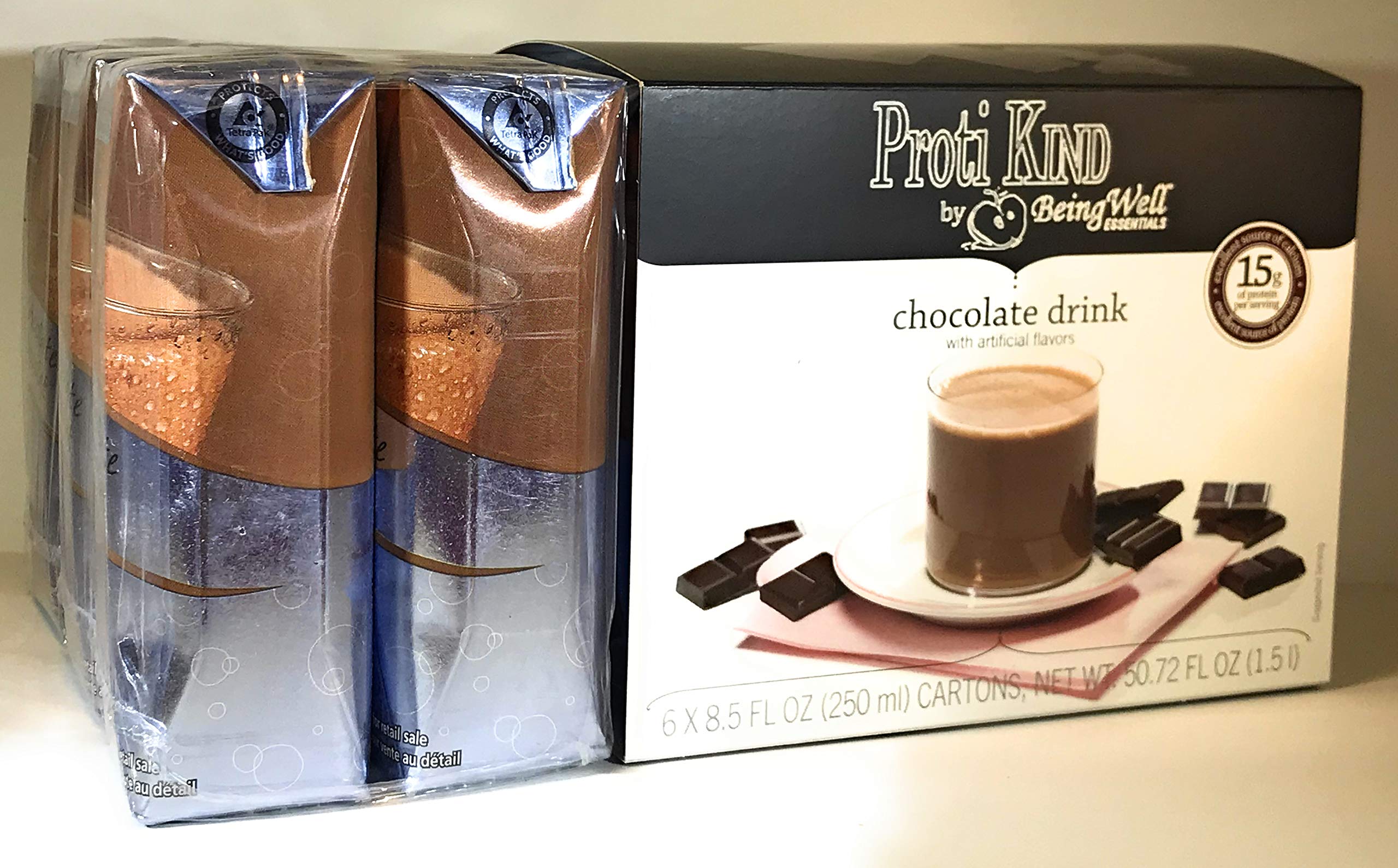 Proti King High Protein Chocolate Drink - 15g Protein, 110 Calories, Ready-to-Drink, 24 Pack - Perfect for Post-Workout Recovery, Weight Management & On-the-Go Nutrition