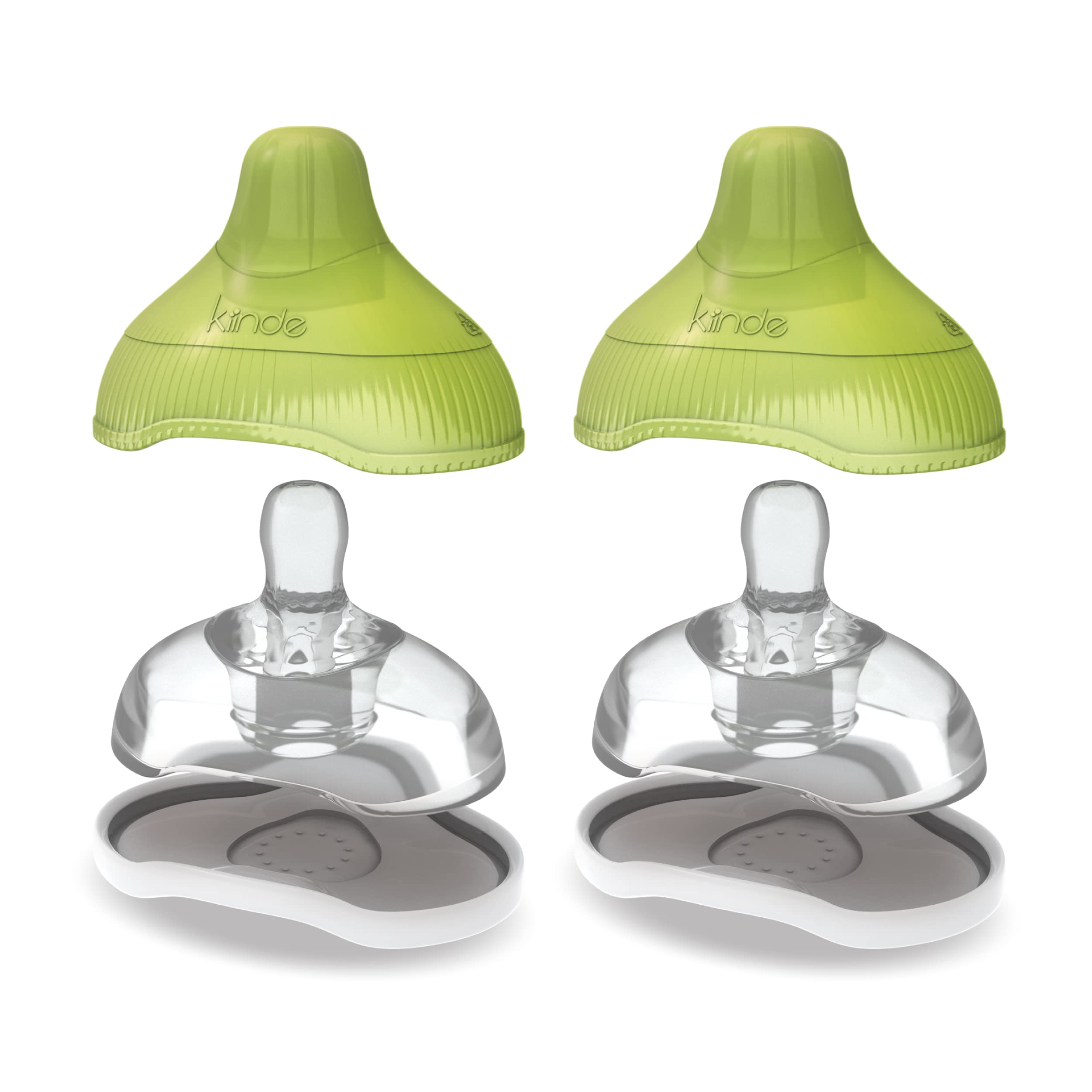 Kiinde Twist Active Latch Slow Flow Baby Bottle Nipples - 2 Pack for Breast Milk & Formula Feeding - Perfect for Newborns & Infants at Home or On-the-Go