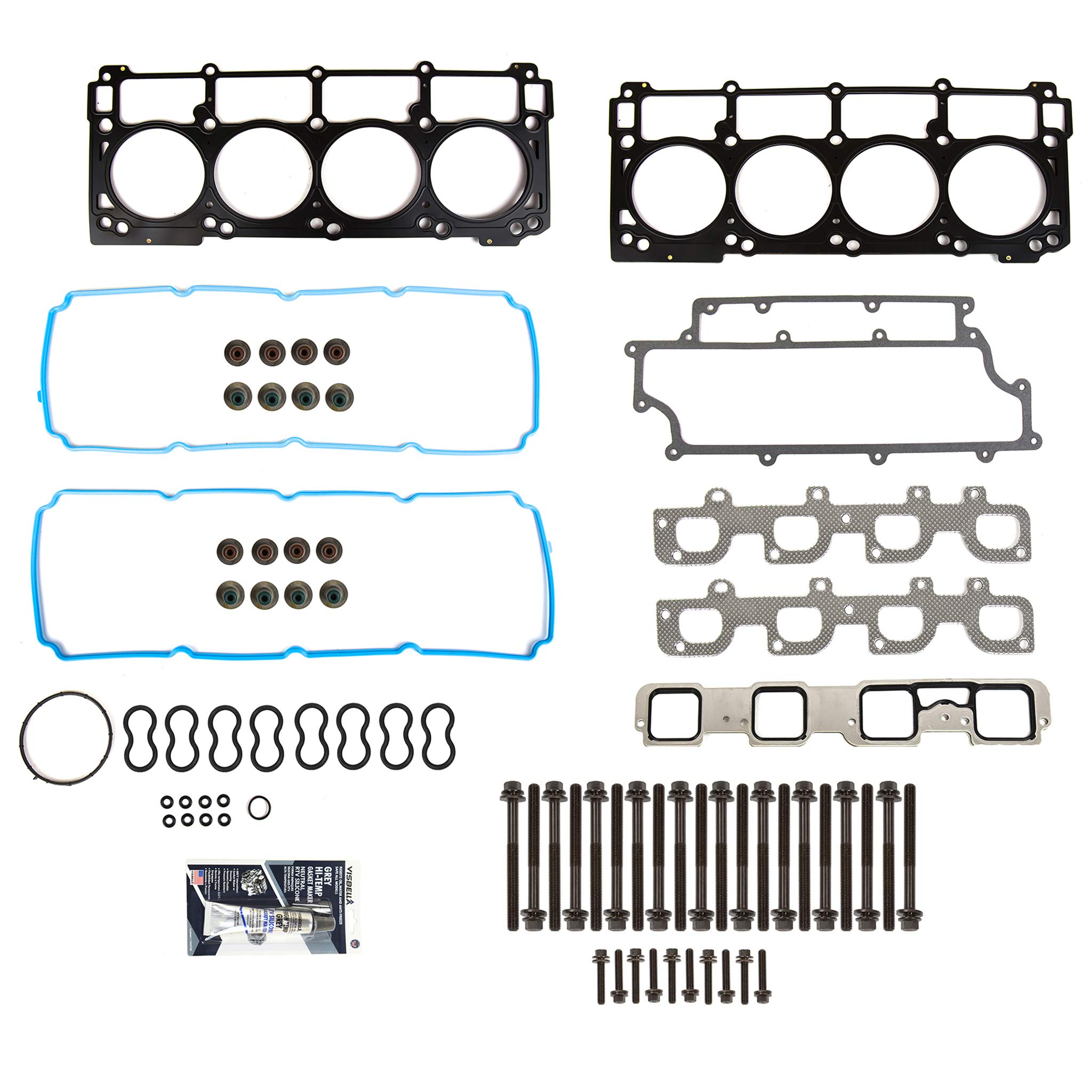 MA-9761245473 Head Gasket Bolts Set - Compatible with 2005-2009 Chrysler 300, Dodge Charger, Jeep 6.1L V8 Engine - High Performance Automotive Repair Parts for Engine Maintenance & Overhaul