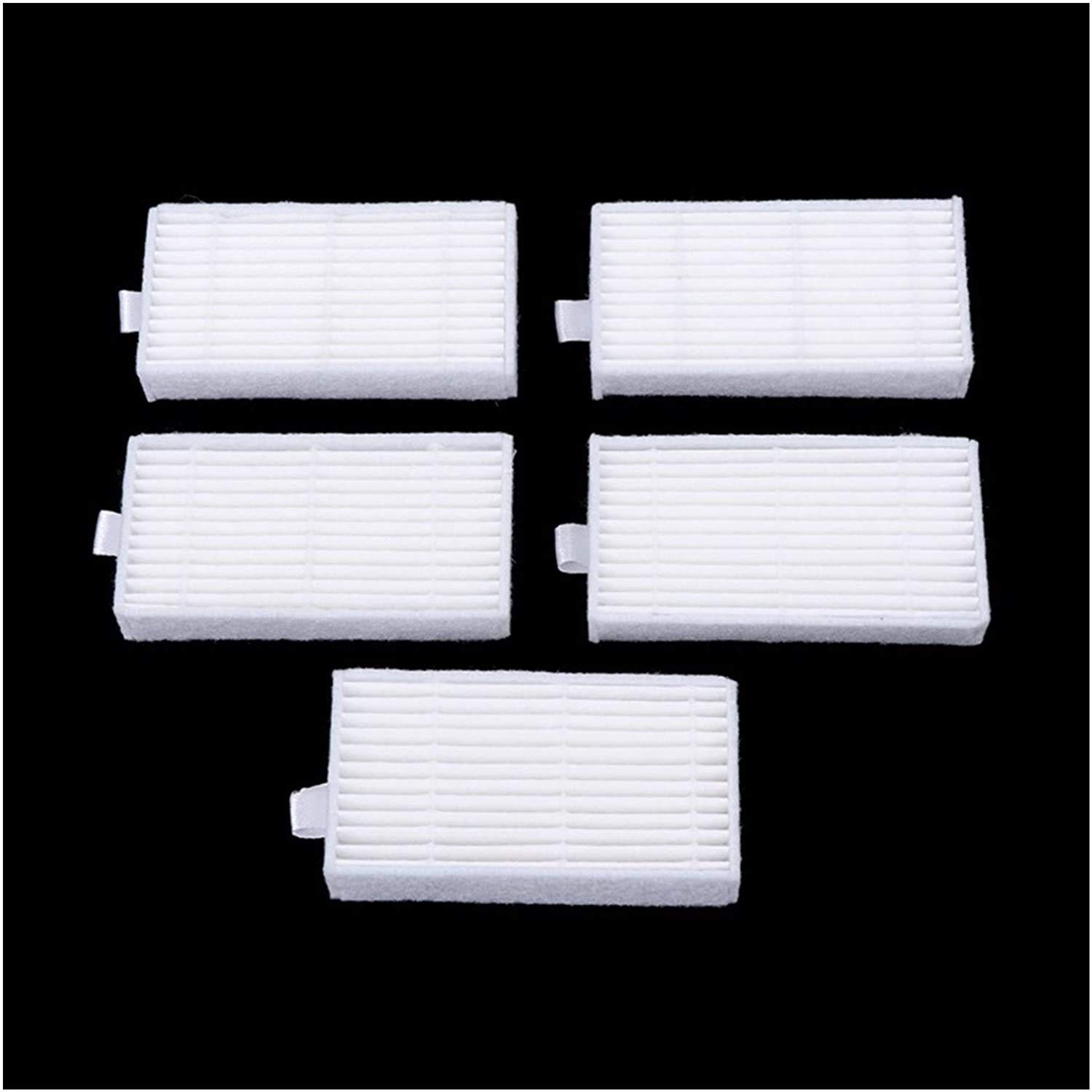 5Pcs HEPA Replacement Filters for Robot Vacuum Cleaners - Compatible with Most Brands | Home Cleaning Accessories for Pet Hair, Dust & Allergen Removal | Perfect for Hardwood Floors, Carpets & Daily Cleaning