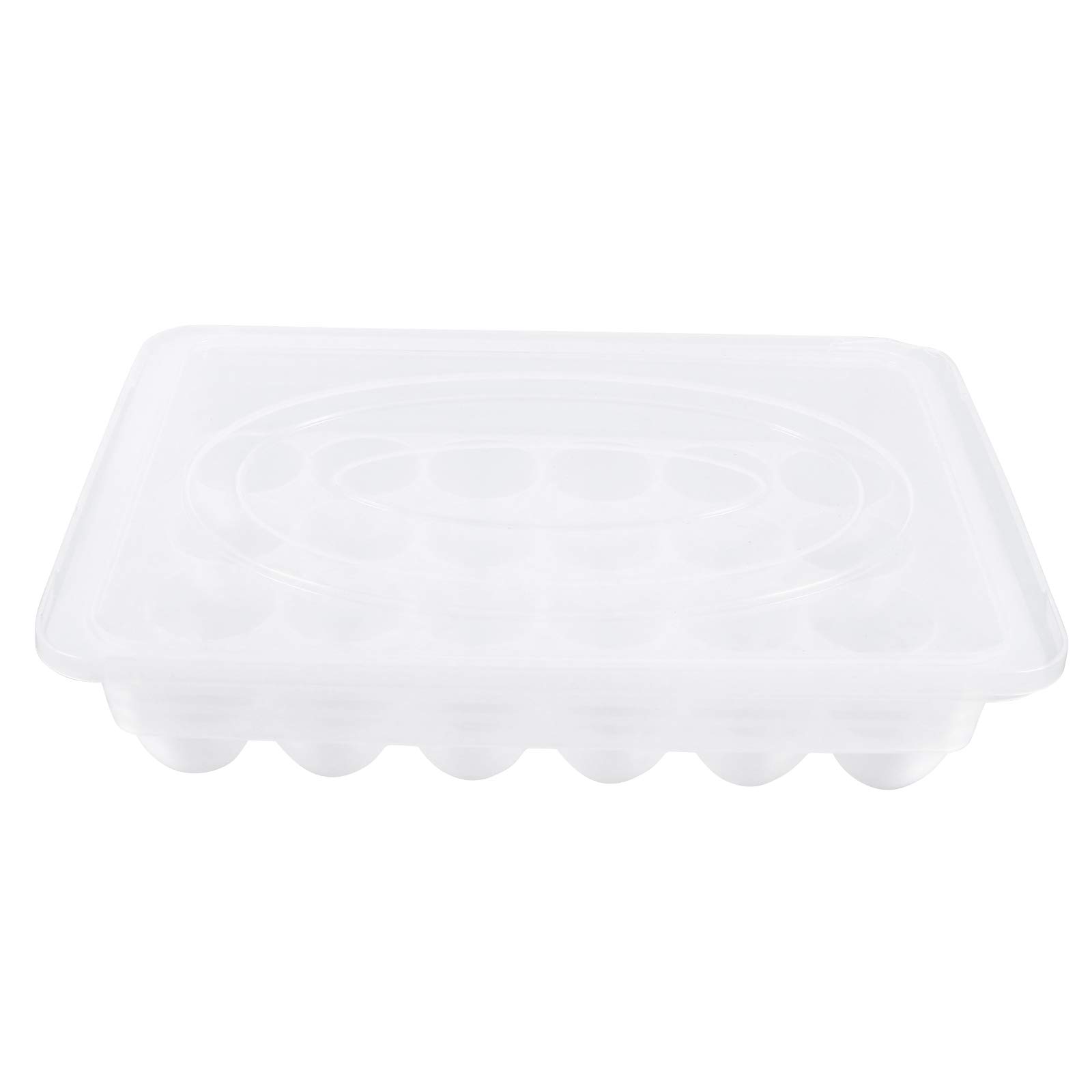 DOITOOL Egg Holder - 1-Piece Home Kitchen Egg Storage Tray, Food Crisper Organizer & Egg Box Container | Perfect for Refrigerator Organization, Pantry Storage & Breakfast Meal Prep