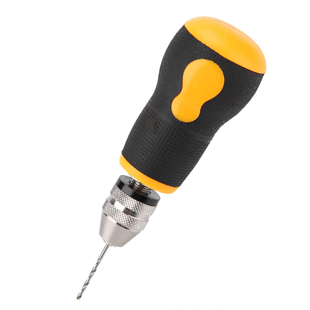 Micro Mini Hand Drill Set - Portable Precision Pin Vise with 10 Drill Bits (0.8-3.0mm) for Woodworking, Jewelry Making, Model Crafting & Walnut/Amber Carving - Compact 3.5 x 1.4 Inch DIY Tool - Perfect for Hobbyists, Craftsmen & Small Detail Work