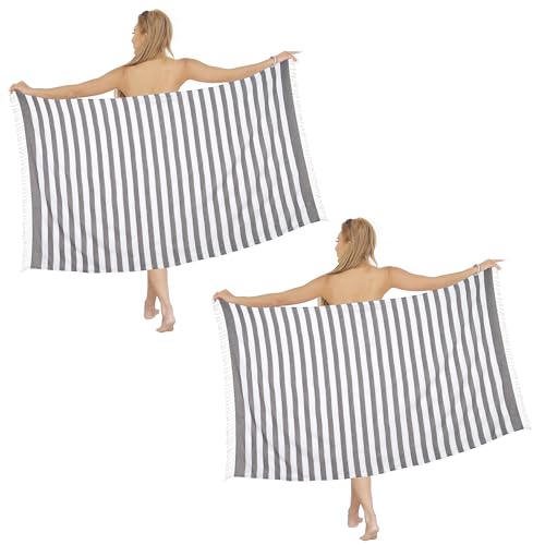 2 Pack Big Grey Stripes