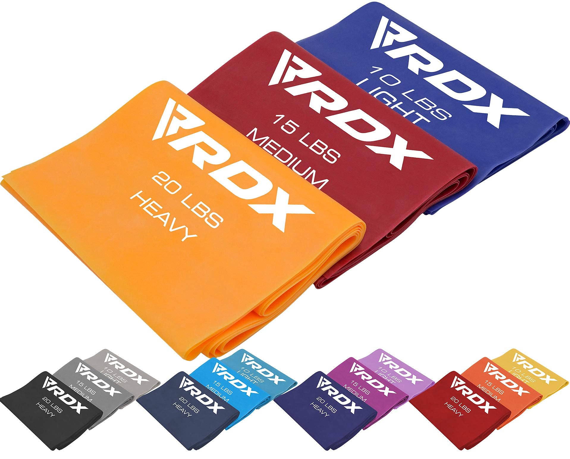 RDX TPE Resistance Bands Set - 3 Levels, 1.5M Long | REACH & RoHS Certified | Skin-Friendly Flat Elastic Loops for Yoga, Gym, Home Workouts | Ideal for Pilates, Ballet, Leg Training & Body Toning | Perfect for Home Fitness, Physical Therapy & Weight Loss Routines