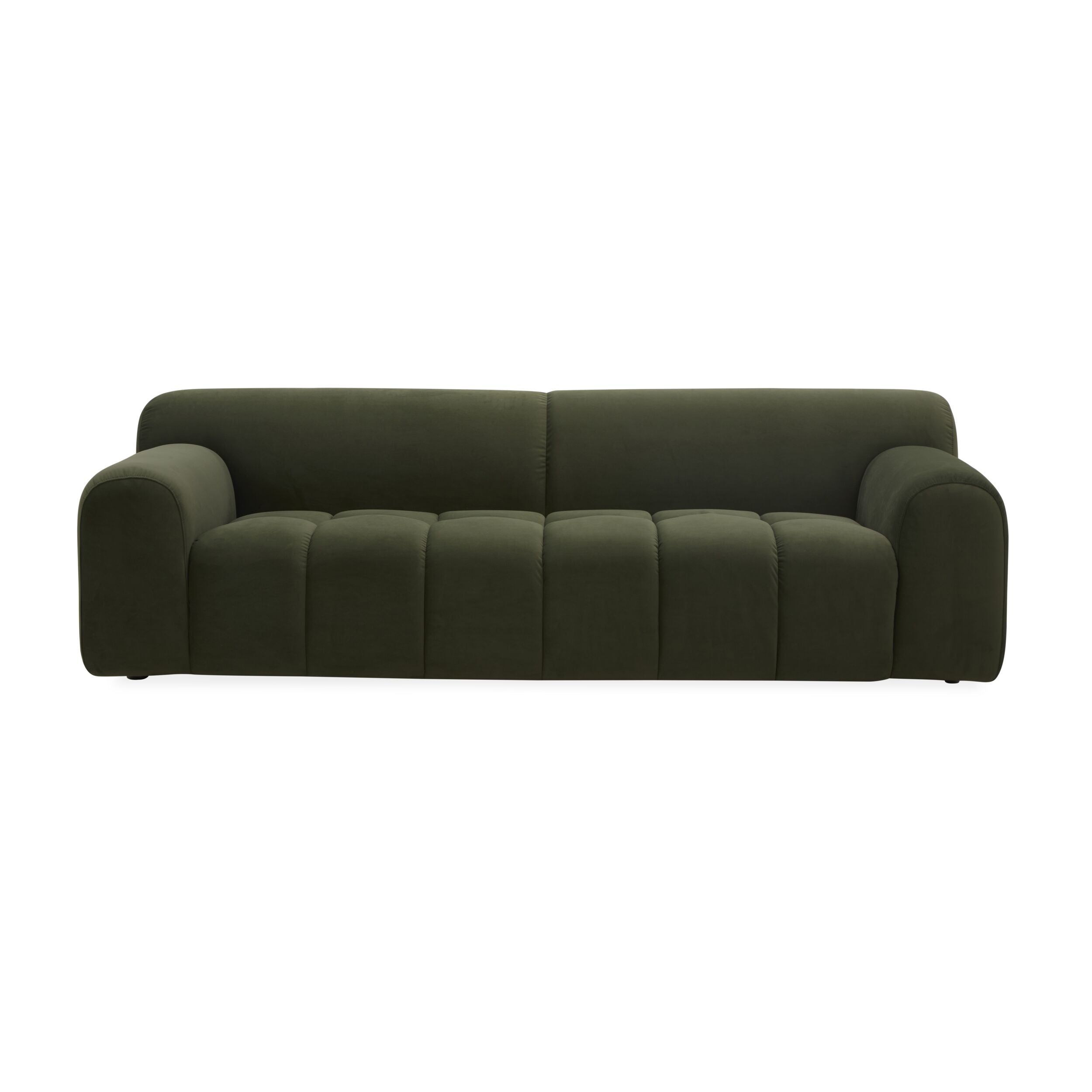Alexis 2.5 Seater Velvet Sofa with Eucalyptus Wood Frame - Modern Living Room Furniture for Small Spaces & Apartments