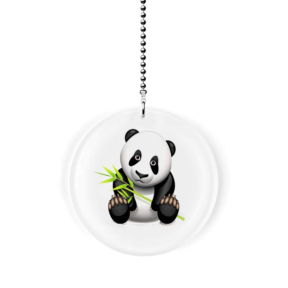 Bamboo Panda Fan & Light Pull Cord - Decorative Ceiling Fan Pull Chain with Cute Panda Design - Perfect for Kids' Rooms, Nurseries, and Asian-Themed Home Decor