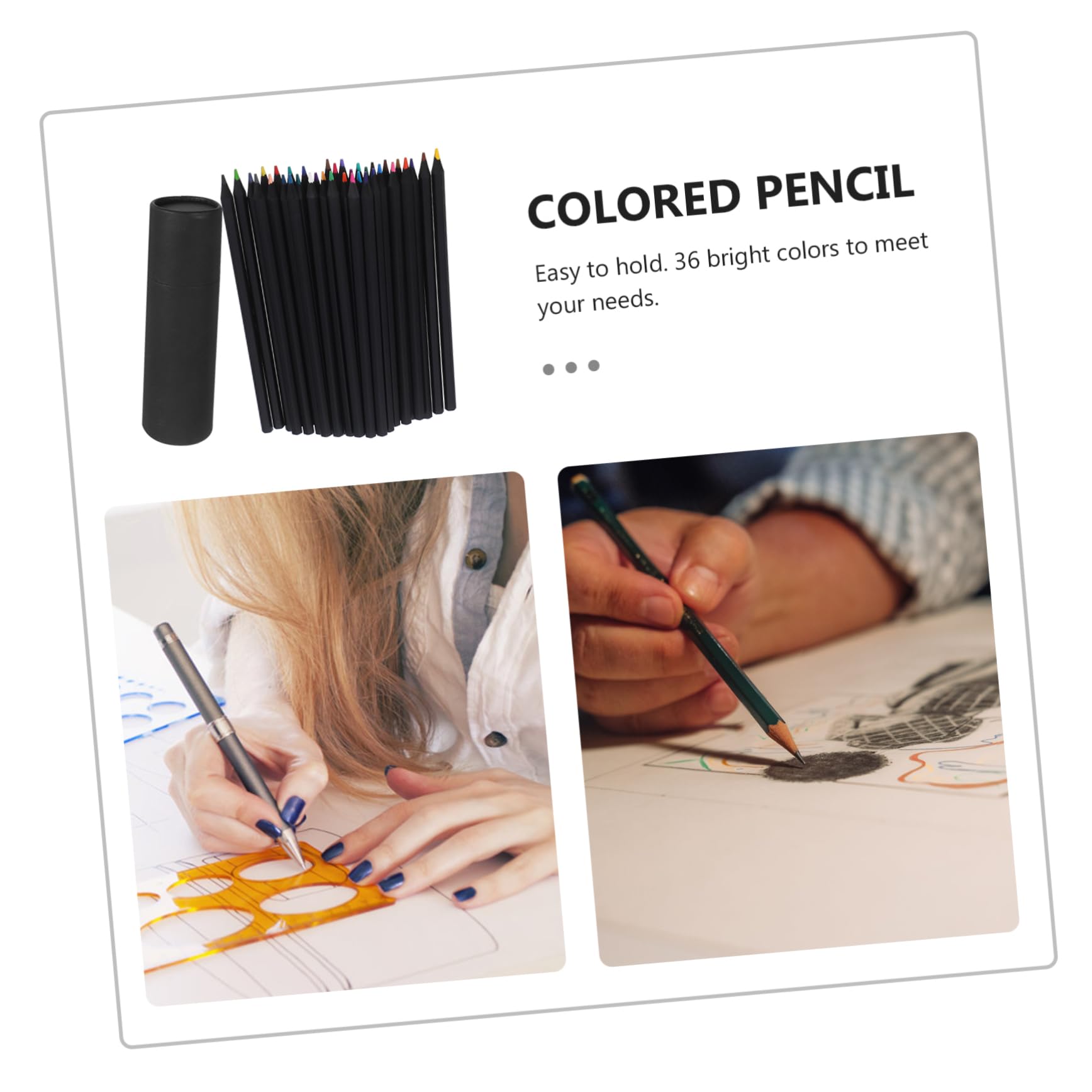 IWOWHERO 36-Piece Professional Colored Pencils Set - Vibrant Sketching & Drawing Pencils for Artists, Students & Coloring Enthusiasts | Perfect for Holiday Crafts, Bullet Journaling & Art Projects
