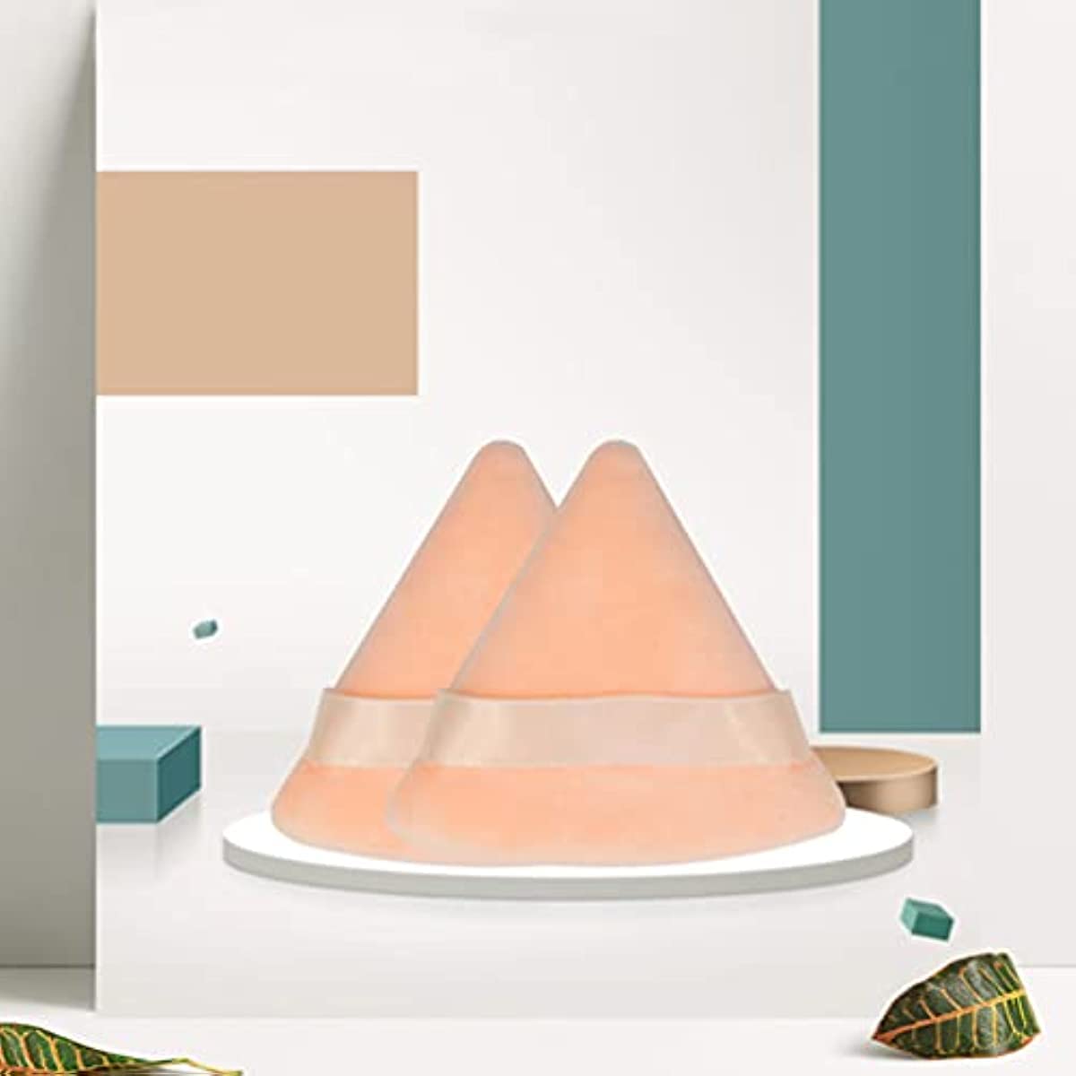 4pcs Premium Triangle Powder Puffs with Strap - Soft Cosmetic Sponges for Face & Under Eyes - Ideal for Loose Powder, Foundation & Body Makeup Application - Perfect for Daily Makeup & Professional Use