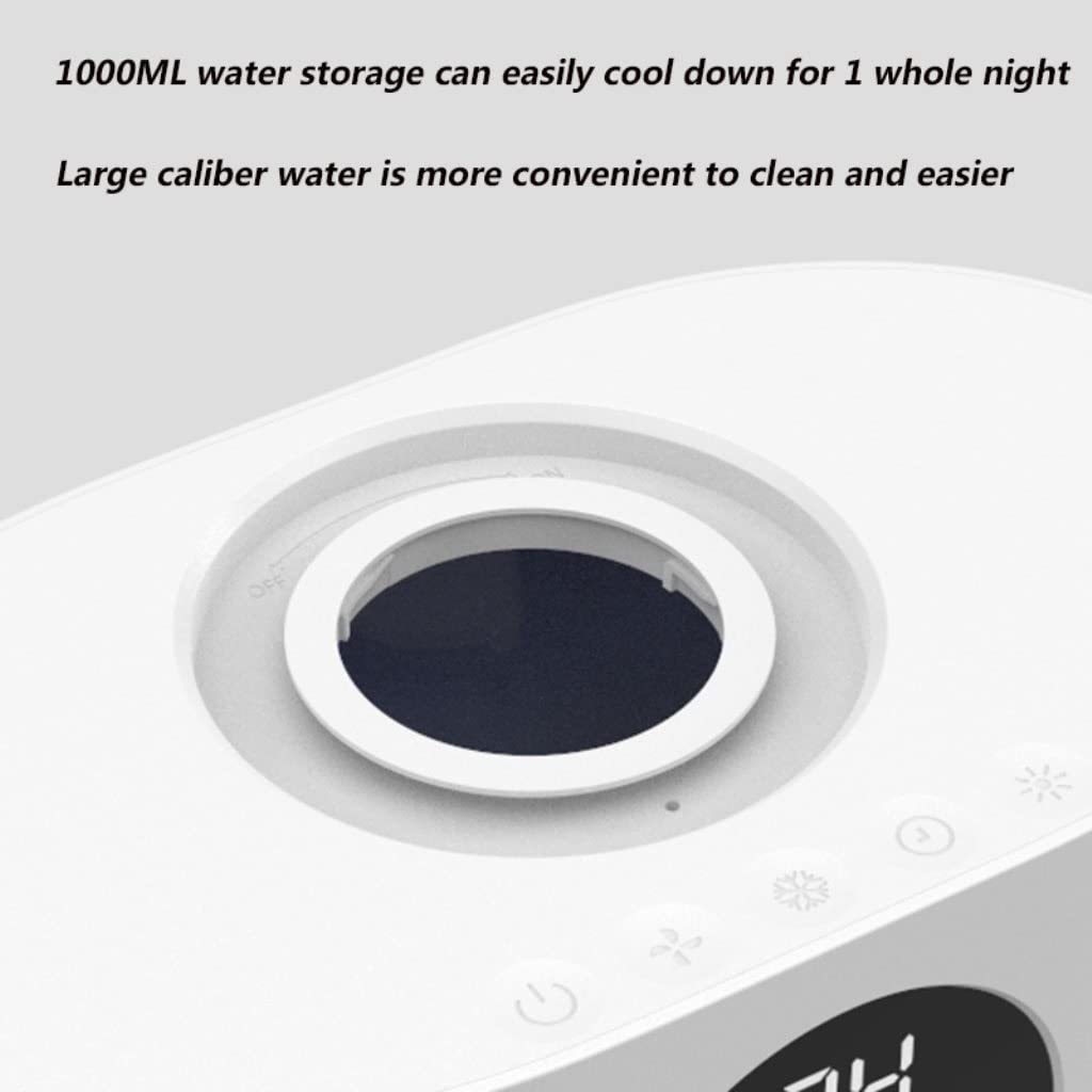 Grafken USB Mini Desktop Air Cooler - Portable Bedside & Office Fan with Humidifier, Water Cooling & Refrigeration for Home, Travel & Workspaces