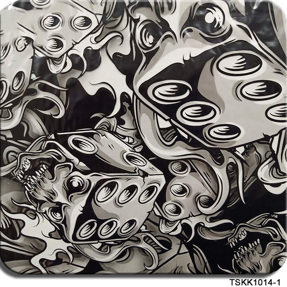 Premium Hydro Dipping Supplies - Hydrographic Film for Water Transfer Printing - Gorgeous Multi-Color Pattern (TSKK1014-1, 1m x 20m) - Perfect for Automotive Parts, Motorcycle Helmets, and DIY Craft Projects