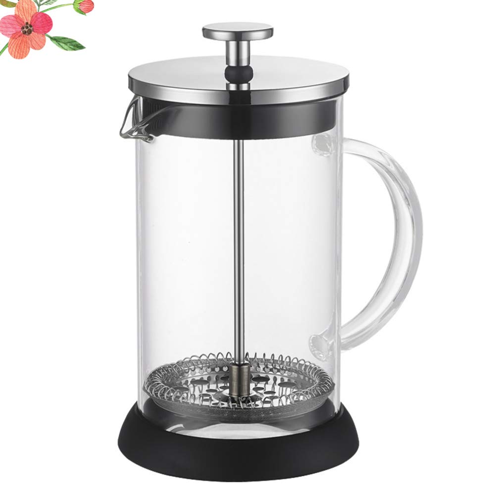 Hemoton 1-Piece Manual Espresso Coffee Maker & Tea Press - Stainless Steel French Press for Rich Espresso, Cold Brew & Loose Leaf Tea - Perfect for Home, Office & Camping Use