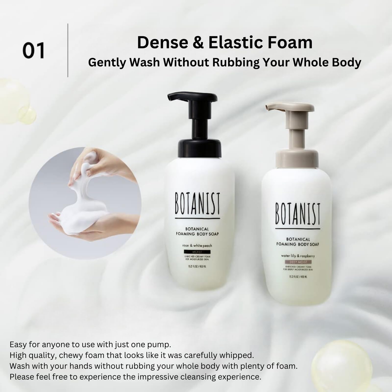 Botanist Deep Moisturizing Body Wash for Dry Skin - Shea Butter & Water Lily Raspberry Scent - Sulfate, Paraben & Dye Free - Gentle Foaming Soap for Family Use - 15.2 fl Oz (Pack of 2) - Perfect for Daily Shower & Sensitive Skin Care