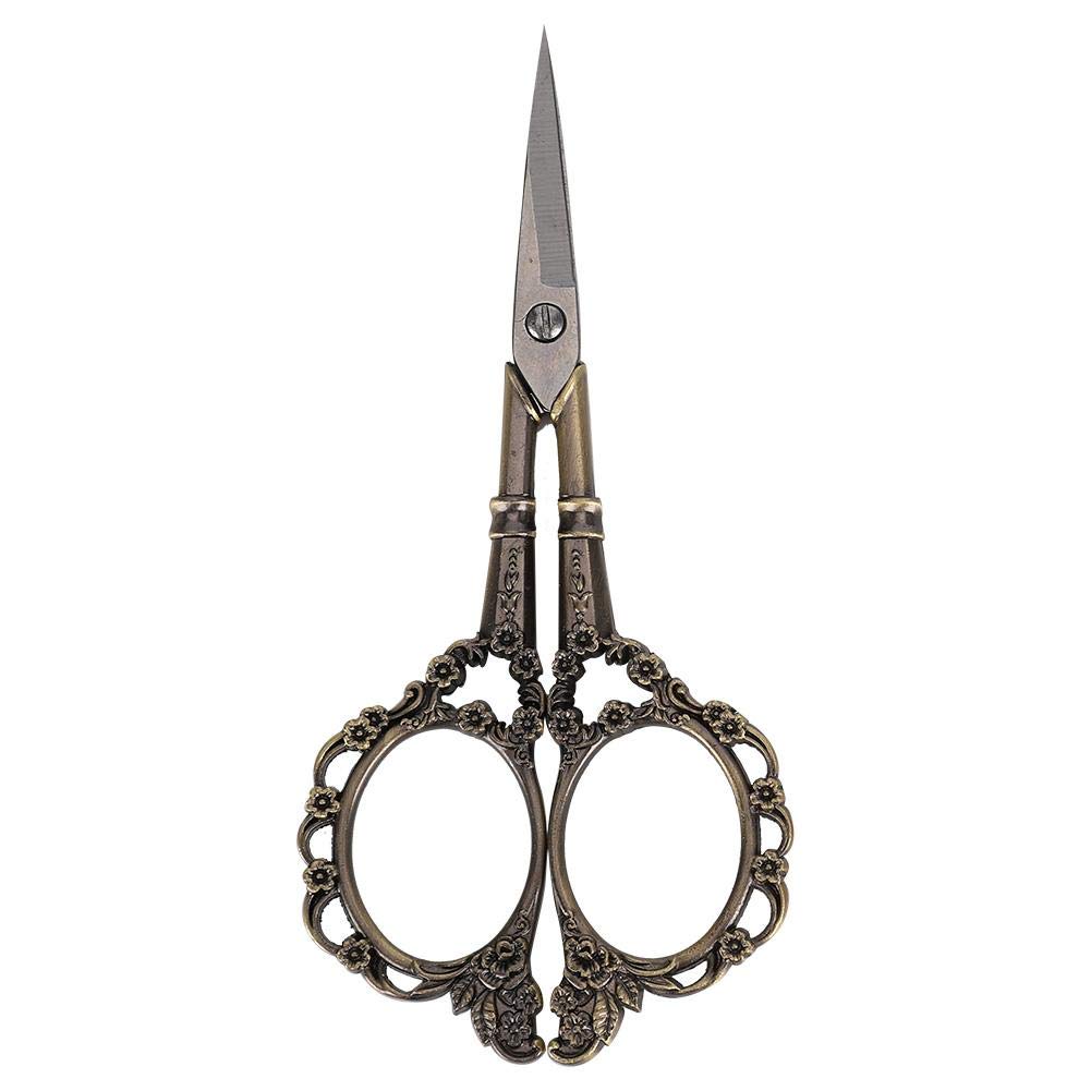 Antique Copper Vintage European Style Scissors for Embroidery, Sewing, Crafts & Artwork - Premium Quality Handmade Scissors for DIY Projects, Fabric Cutting & Everyday Use