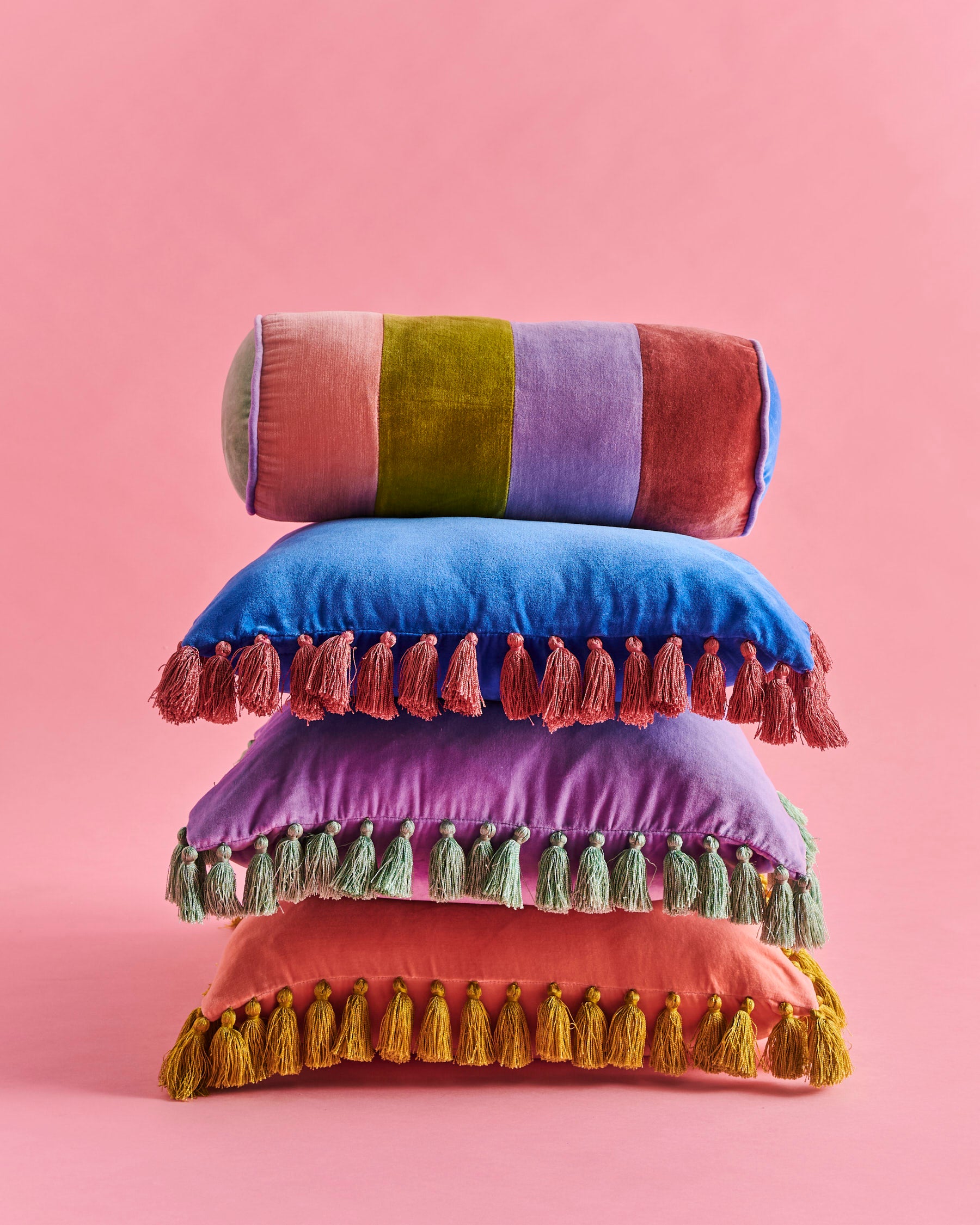 Dreamer Velvet Bolster Cushion - Soft Luxury Pillow for Sofa, Bed & Floor - Perfect for Lounging, Reading & Relaxing at Home