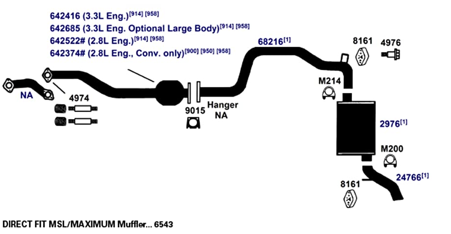 AP Exhaust Pipe 68216 - High Performance for Cars & Trucks