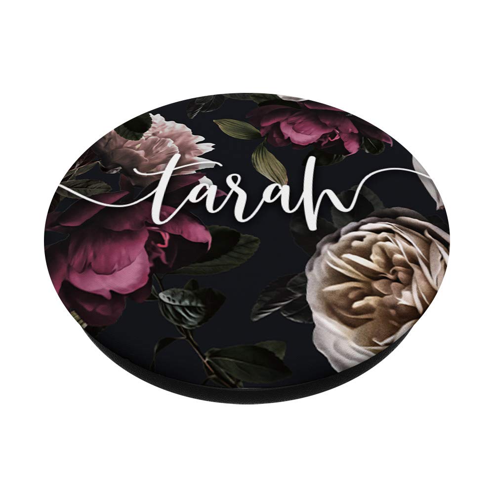 Personalized Floral Rose & Peony Name PopSockets PopGrip - Swappable Phone Grip for iPhone, Samsung & Tablets - Perfect Gift for Women, Birthday & Mother's Day