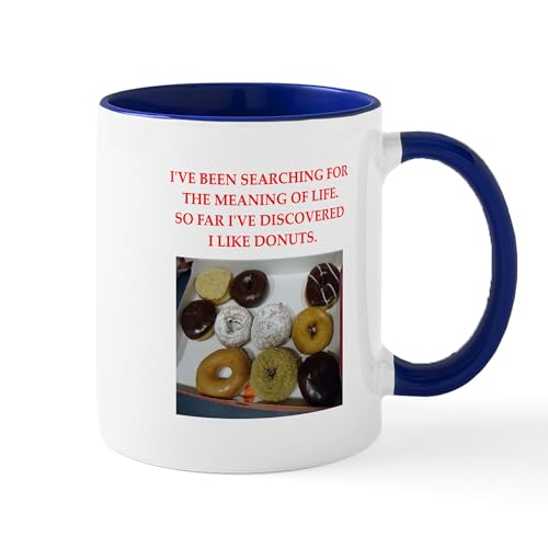 White/Navy Inside - Donuts Mugs