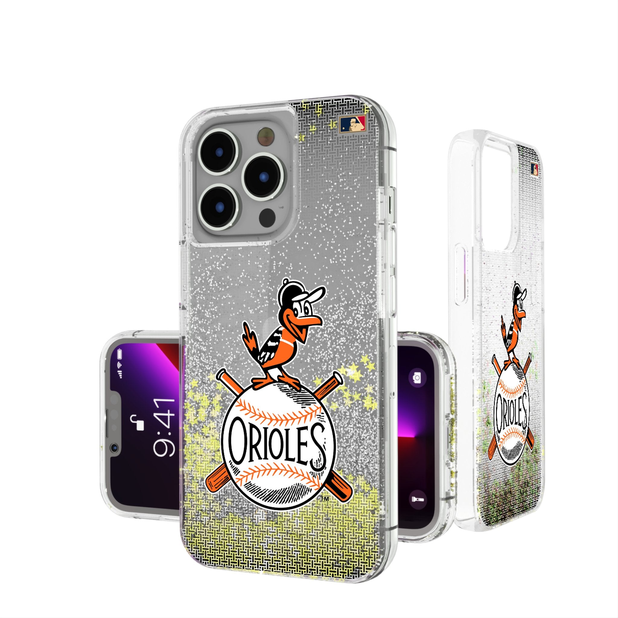 Baltimore Orioles 1954-1963 Cooperstown Collection Linen Glitter Phone Case - Vintage Baseball Team Design for iPhone & Samsung - Perfect for Fans, Gifts & Game Day Accessories