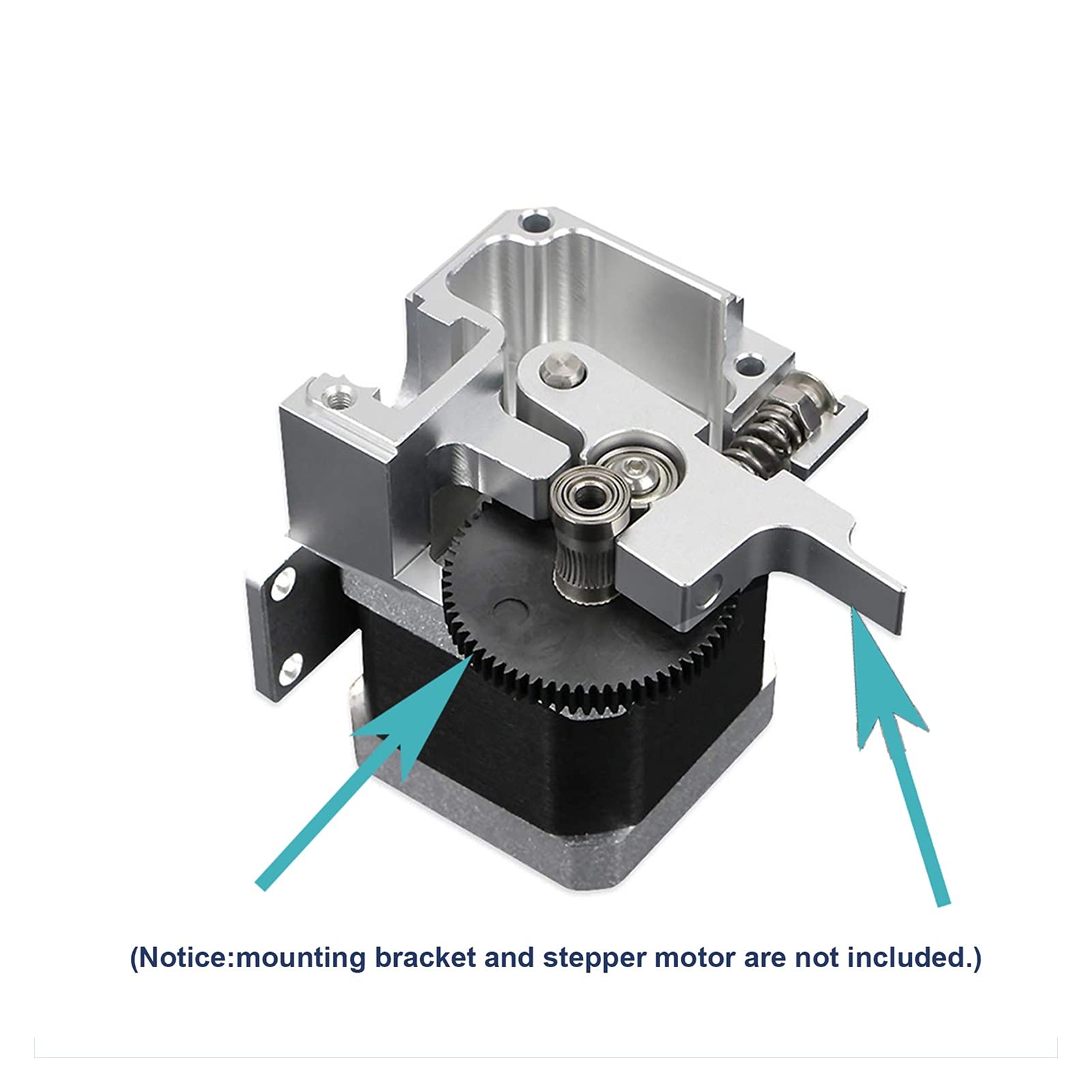 Artillery Sidewinder X1 Extruder Idler Arm & 66T Gear Set - Titan Aero Extruder Feeder Replacement Parts for 1.75mm Filament (Silver) | 3D Printer Upgrade & Maintenance Accessories