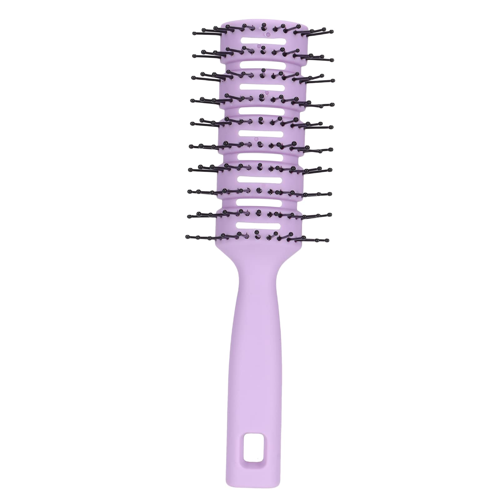 Vented Hair Brush for Detangling & Scalp Massage - Hollow Back Round Teeth Hair Care Brush (Purple) | Perfect for Wet/Dry Hair, Styling & Relaxing at Home