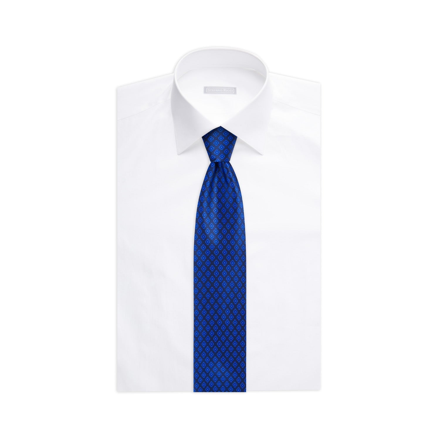 STEFANO RICCI Premium Silk Tie for Men - Classic Black & Navy Blue Necktie - Perfect for Business, Weddings & Formal Occasions