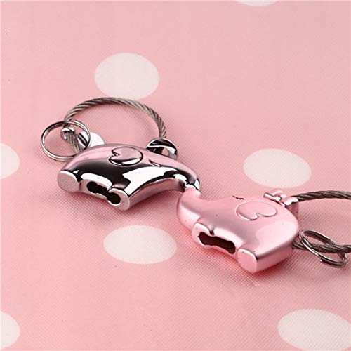 Personalized Cute Elephant Couples Keychains - Custom Engraved Keyring for Anniversary, Wedding & Birthday Gifts - Perfect for Couples, Best Friends & Romantic Occasions