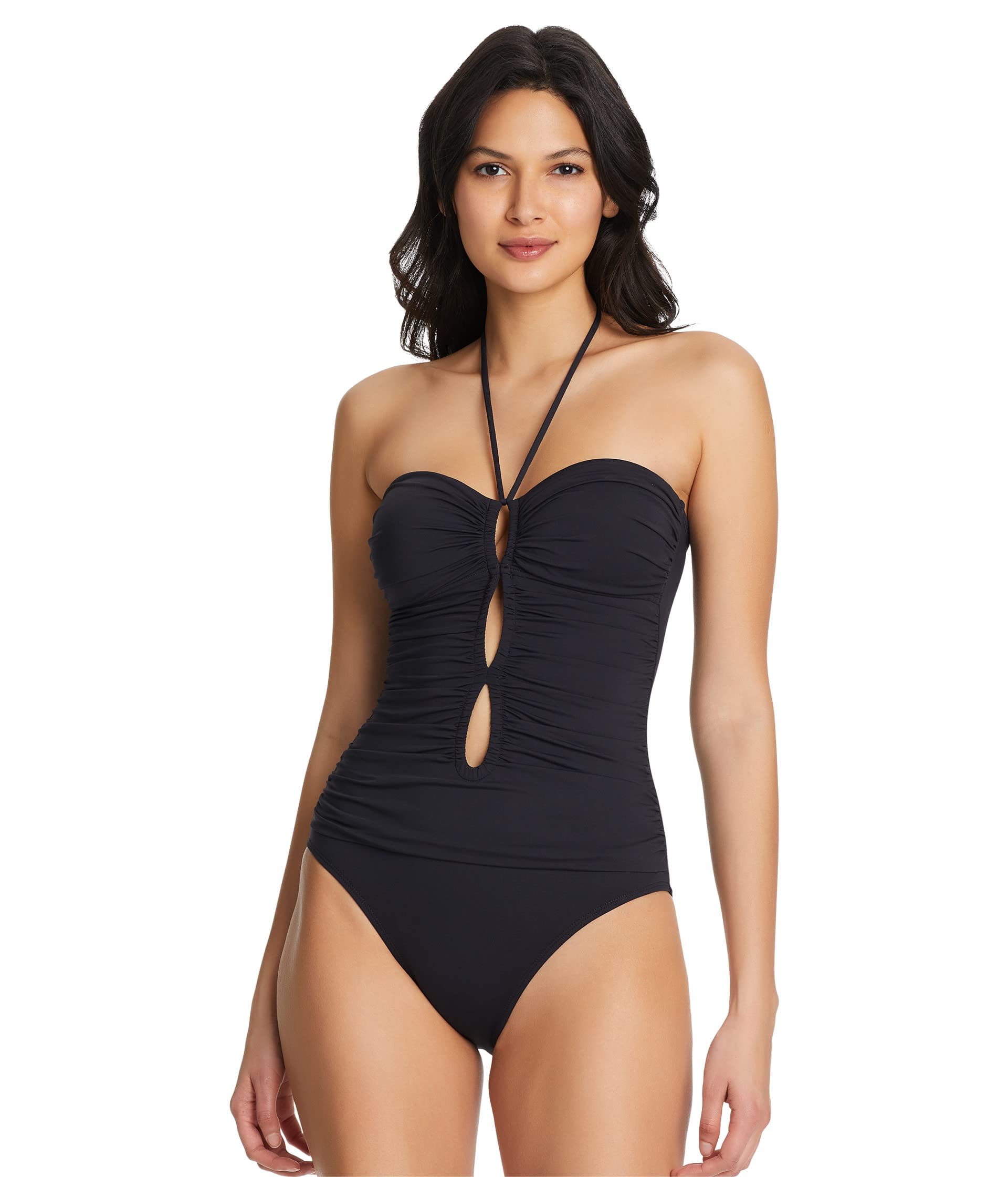 Bleu Rod Beattie Kore Bandeau One-Piece Swimsuit - Women's High-Waisted Monokini for Beach & Pool Vacations