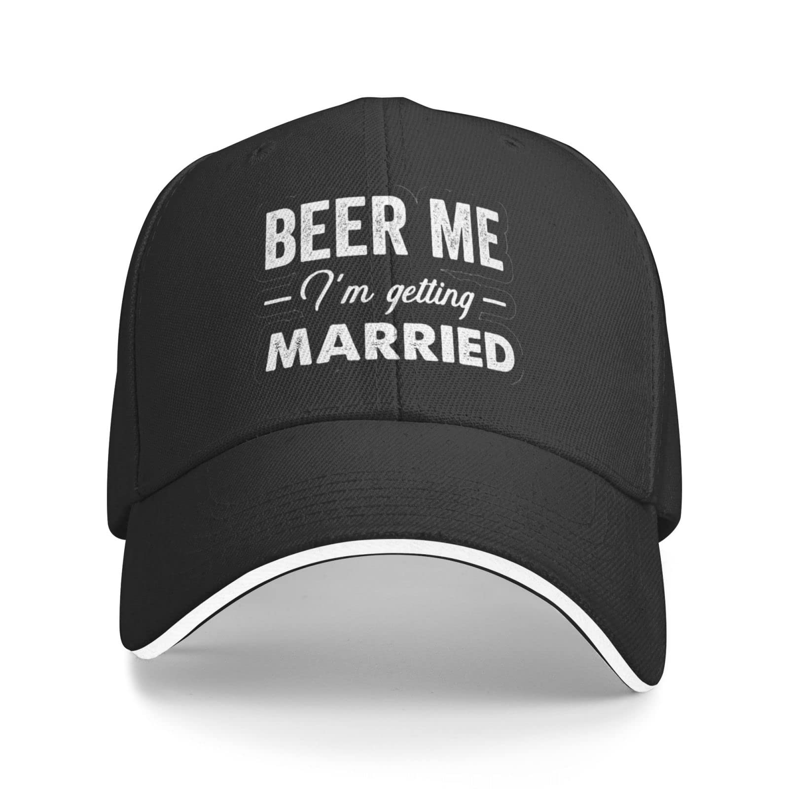 Men's Adjustable Black Snapback Trucker Hat - Ali Yee Beer Me I'm Getting Married Baseball Cap for Guys - Perfect for Weddings, Parties & Casual Wear
