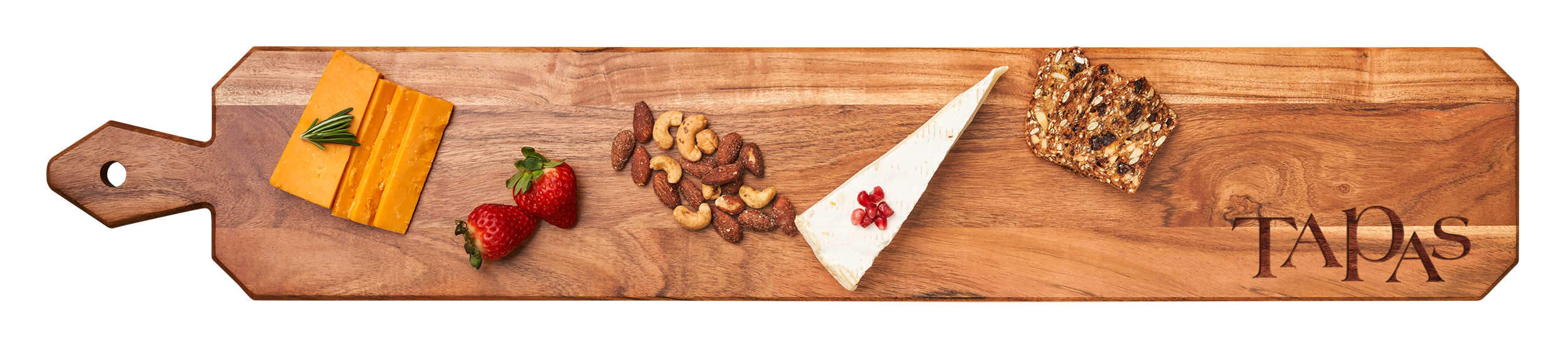 Acacia Wood Heirloom Cutting Board with Handle - 34