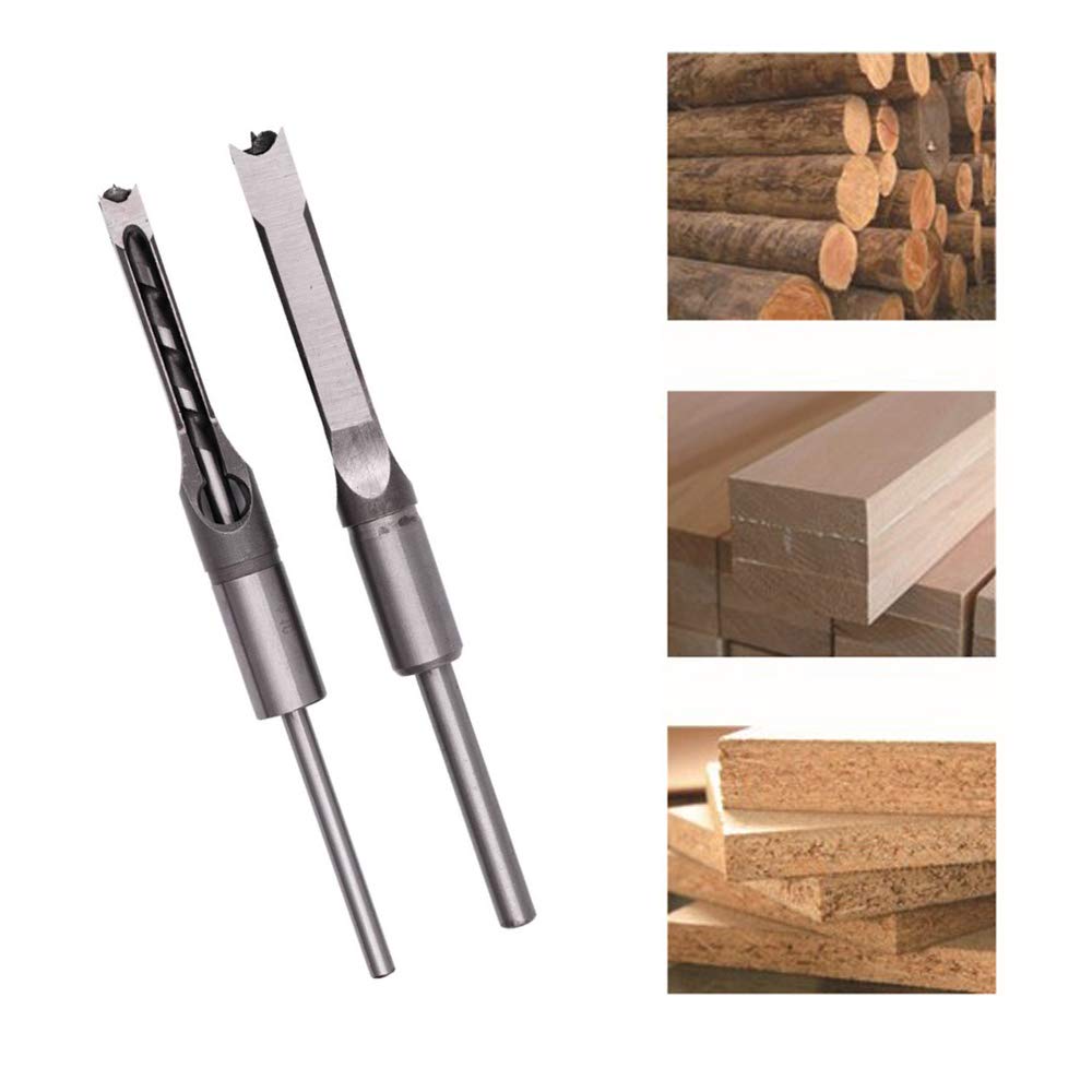 1/2 Inch Square Hole Drill Bit for Woodworking - Sharp & Durable Mortising Chisel Set - Power Tool for Cabinet Making, Furniture Repair & DIY Wood Projects