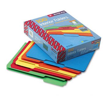 Smead® 1/3 Cut Interior File Folders Letter Size - 3 Pack (AST Color) - Perfect for Office Organization, Document Storage & Filing Systems