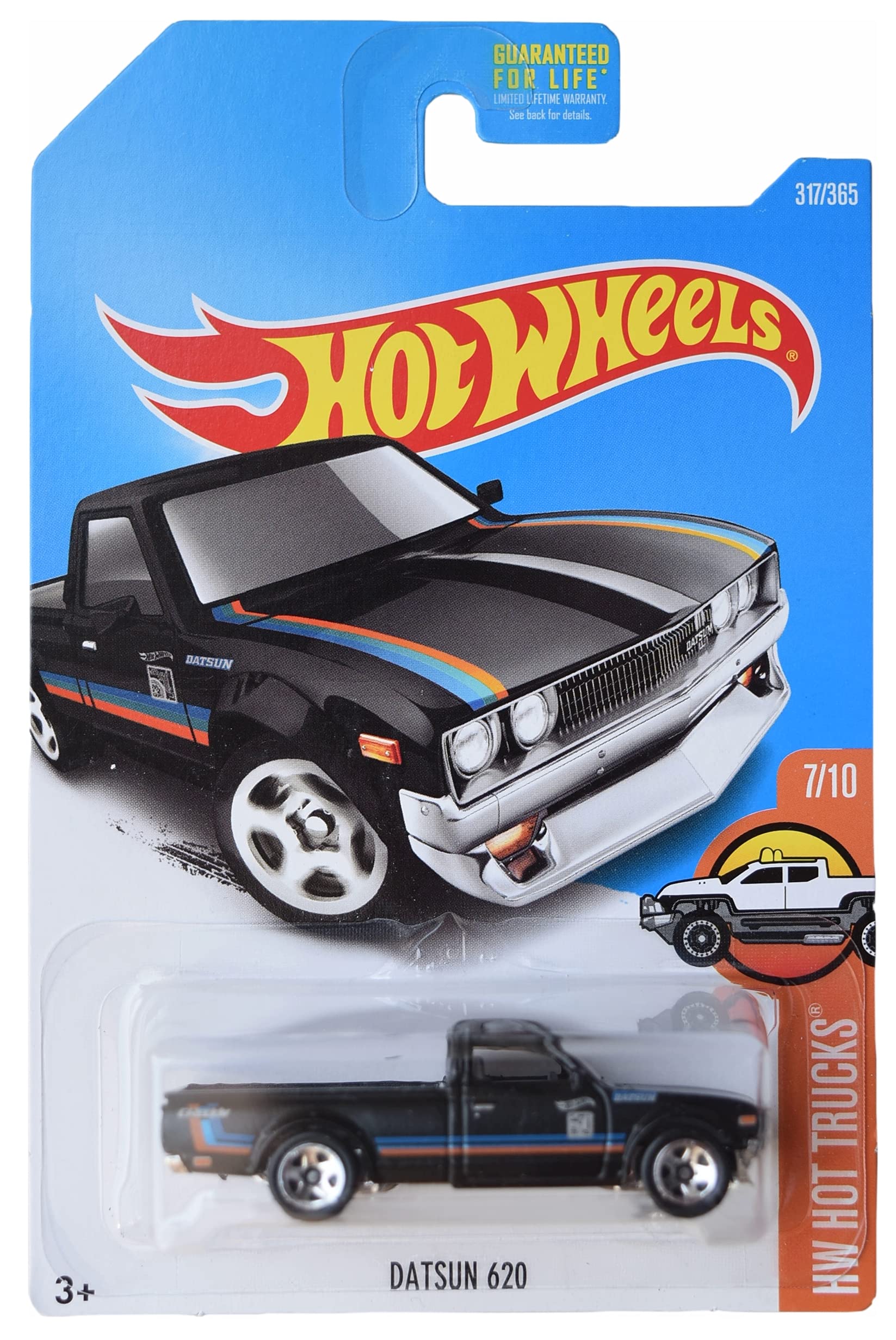 Hot Wheels Datsun 620 Black Diecast Truck - Limited Edition 317/365 - Collectible Toy Car for Kids & Adults - Perfect for Display, Play & Racing Scenes