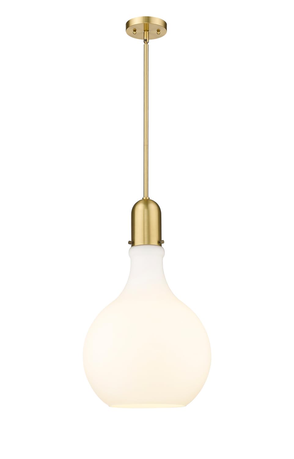 Amherst Collection 492-1S-SG-G581-14-LED Modern LED Pendant Light - Stylish Lighting for Dining Room, Kitchen Island & Living Room Decor