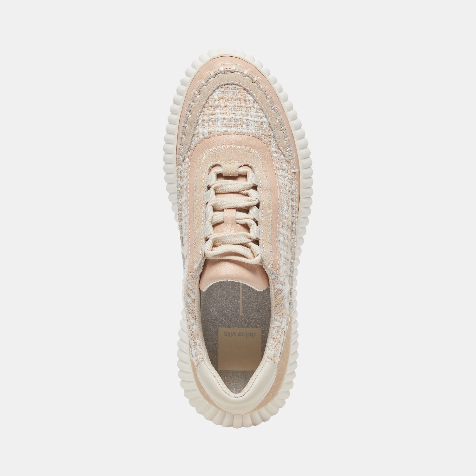DOLEN Women's Sneakers - Ivory Multi Woven Casual Shoes for Walking, Running & Everyday Wear | Comfortable Breathable Fashion Sneakers for Women | Perfect for Workouts, Errands & Street Style