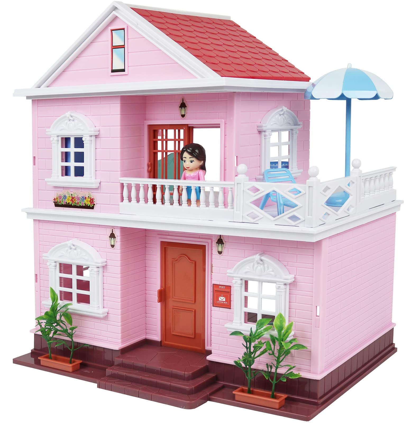 **Dream House Dollhouse Playset for Girls - Miniature Furniture, Accessories & Dolls Included | Perfect for Pretend Play, Gift Giving & Kids' Room Decor**